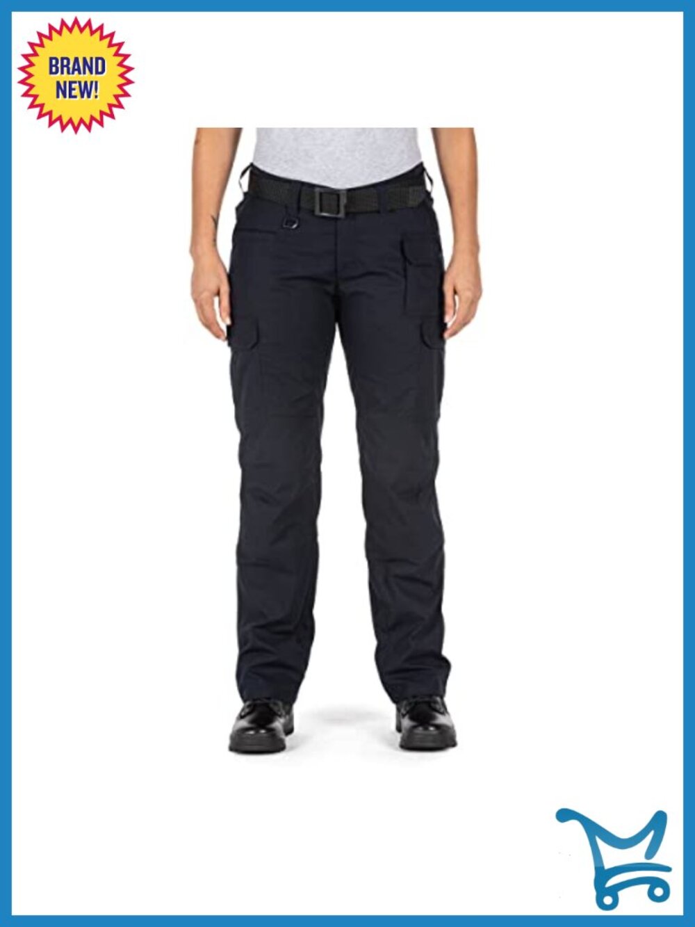Women's Tactical Cargo Pants, Mid Rise Straight Leg, Stretch Ripstop, Utility